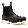 ROCKROOSTER Capitola Men's 6 inch Black Steel Toe Wedge Work Boots