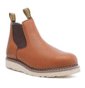 ROCKROOSTER Trinidad Men's 6 inch Brown Steel Toe Wedge Work Boots
