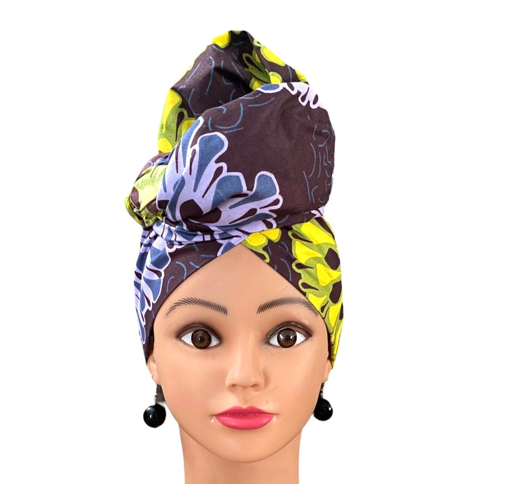 Yellow/Purple Head-Wrap